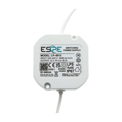 LED power supply LP-6012 5A 60W 12V junction box LP-6012