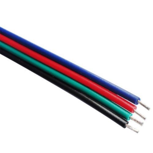 Cable flat 4x0.3mm² BLGRB, color for RGB LED strip LP04/0.3