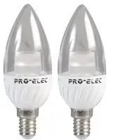 LED LAMP, CANDLE, 3000K, 320LM, 30W, PK2 PEL00290