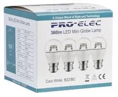 LED LAMP, CLEAR GLOBE, 4000K, 320LM, 30W PEL00152