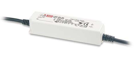 Impulsinis maitinimo šaltinis LED 20V 1.25A, valdomas, PFC, IP67, MEAN WELL LPF-25D-20