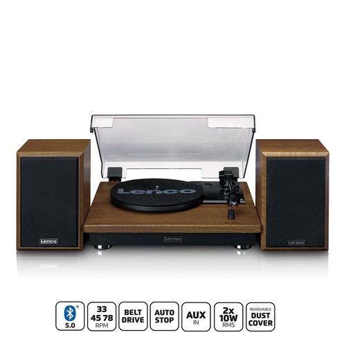 Turntable with Bluetooth® reception and two wooden speakers LS-100WD 8711902065067