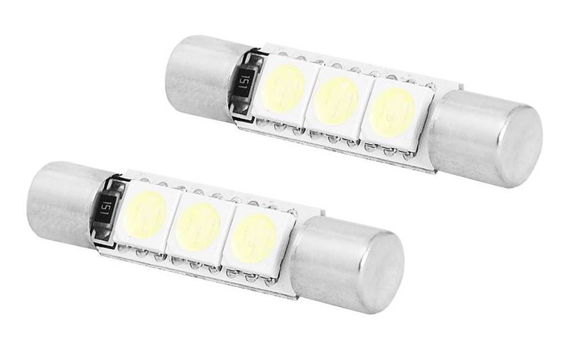 Светодиоды 3SMD 5050 Festoon 31мм, 12V, LTC, холодный белый,2шт LXSA44 5902270742848