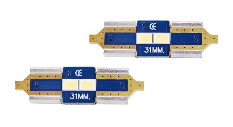 Светодиоды CANBUS Festoon 31мм, 2хLED 3623, холодный белый, 12V, 2шт, LTC LXSA59 5902270748024