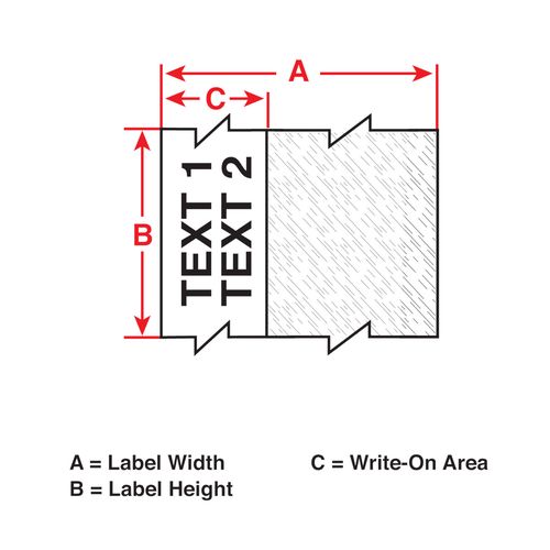 M211 and M210 Self-laminating Vinyl Wire and Cable Labels 38.1mm x 4.30m M21-1500-427 BRADY M21-1500-427