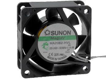 Ventiliatorius 60x60x25mm 230VAC 4.1W 30m³/h 30dBA vapo SUNON RoHS MA2062HVL