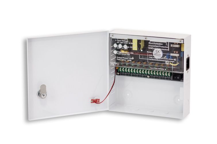 Power supply unit with housing PowerBubble PBWD1210-09C (10A/12V, 9 outputs with safety) MBK10/12