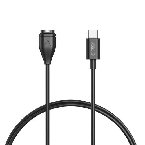 Kabelis įkroviklis USB-C skirtas Garmin išmaniems laikrodžiams 1m, juodas MC04/USB-C 5906302318483