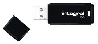 USB FLASH DRIVE 2.0 BLACK 8GB INFD8GBBLKNRP