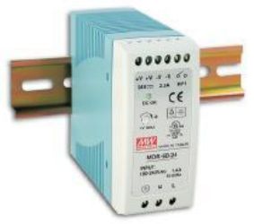 60W miniature single output DIN rail power supply 12V 5A, MEAN WELL MDR-60-12