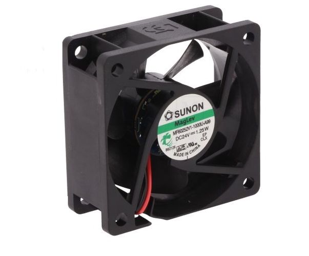 Ventiliatorius 60x60x25mm 24VDC 1.2W 43m³/h 27dBA vapo SUNON RoHS MF60252V1