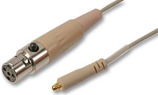 CABLE, HEADSET MIC, 4P MINI XLR BEIGE CABLE-4P BEIGE