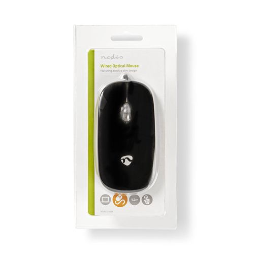 Laidinė kompiuterio pelė 1000 dpi, juoda MSWD200BK 5412810266197