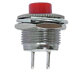 Switch:push-button; OFF-(ON) nonfixed, 2pins. 1A/250AC SPST-NO Ø13mm, red M/MI/ON 5410329206505