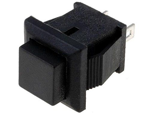 Mygtukas OFF-(ON) nefiks, 2k. 1A/250VAC SPST-NO 11x18mm, stačiakampis mažas juodas M/SM/AN