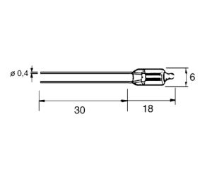 Neon lamp 65-90V 0.3mA 6x18mm NEO/6x18