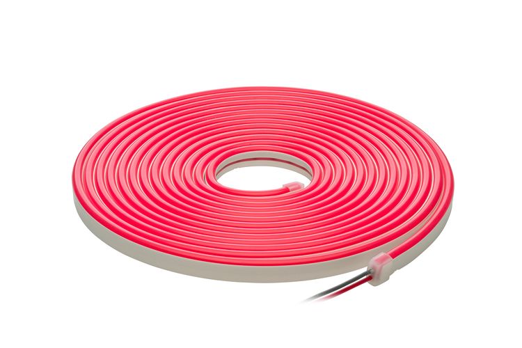 LED juosta NEON FLEX 12Vdc, 7.2W/m, karpoma 1cm, Raudona, 6x12mm, 5m ritė, IP67 NF-612-12V-R