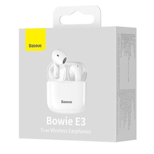 Belaidės Bluetooth ausinės Bowie E3, baltos NGTW080002 6932172602116