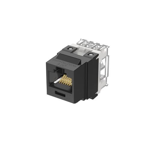 Lizdas panelinis RJ45 CAT6 UTP, juodas NK688MBL-Q