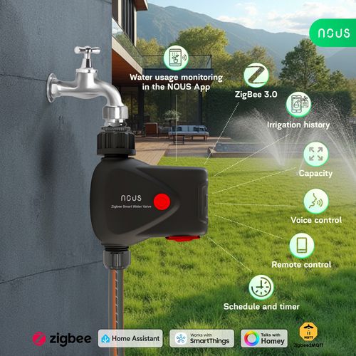 Smart garden irrigation control water valve, ZigBee 2 MQTT, TUYA NOUS-L14 5905072800938