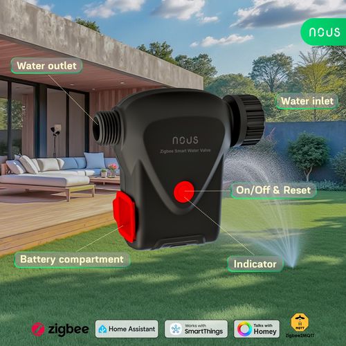 Smart garden irrigation control water valve, ZigBee 2 MQTT, TUYA NOUS-L14 5905072800938