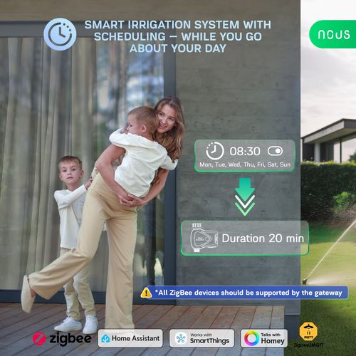 Smart garden irrigation control water valve, ZigBee 2 MQTT, TUYA NOUS-L14 5905072800938