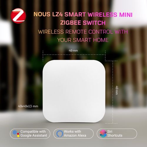 NOUS LZ4 мини умный беспроводной ZigBee выключатель, TUYA / Smart Life NOUS-LZ4