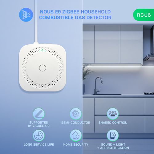 Išmanusis dujų nuotėkio jutiklis NOUS E9, ZigBee, TUYA NOUS-E9 5905072800914