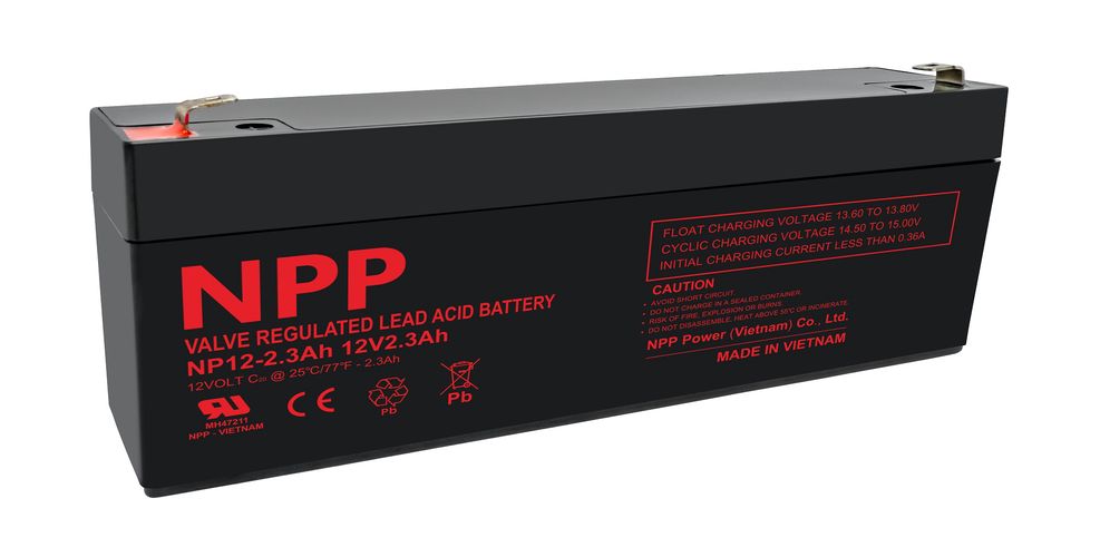 Battery 12V 2.3Ah T1(F1) Pb AGM NPP NP12-2.3Ah 8719845000213