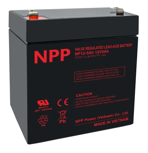 Akumuliatorius 12V 5Ah T2(F2) Pb AGM NPP NP12-5Ah 8719845000282