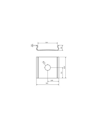 Holder for LED profile LINE XL, metal OP2-UCH-LINEXL-01 5908293402769