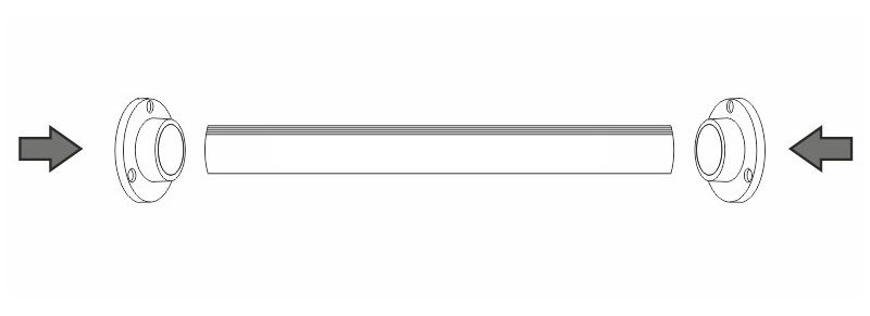 LED profilio RELING tvirtinimo elementų komplektas OP2-UCH-REL-SZ-01W 5900652143207