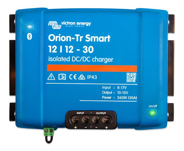 Зарядное устройство Orion-Tr Smart DC-DC с гальванической развязкой Orion-Tr Smart 12 / 12-30A (360 Вт) Изолированное зарядное устройство DC-DC ORI121236120 8719076047698