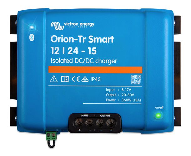 Зарядное устройство Orion-Tr Smart DC-DC с гальванической развязкой Orion-Tr Smart 12 / 24-15A (360 Вт) Изолированное зарядное устройство DC-DC ORI122436120 8719076047704