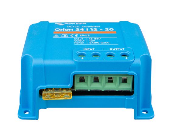 Įtampos keitiklis DC/DC 24V:12V 20A (240W) Orion-Tr, galvaniškai ne izoliuotas, IP43, Victron energy ORI241220200R 8719076023005