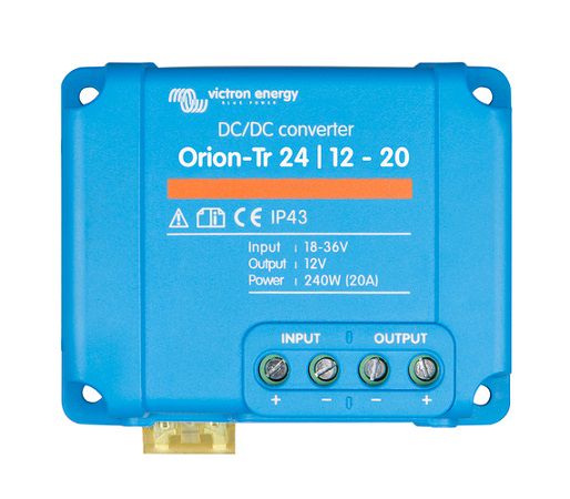 Įtampos keitiklis DC/DC 24V:12V 20A (240W) Orion-Tr, galvaniškai ne izoliuotas, IP43, Victron energy ORI241220200R 8719076023005