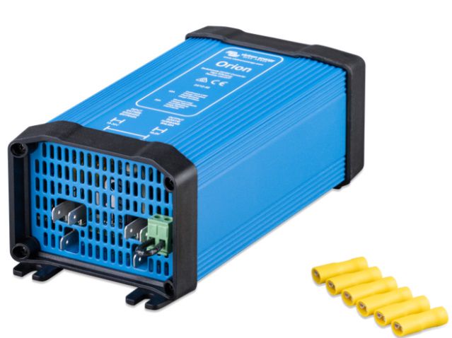 Įtampos keitiklis DC/DC 24V:12V (reguliuojama 10-15V), 40A Orion, galvaniškai ne izoliuotas, IP20, izoliuoti varžtai, Victron energy ORI241240021