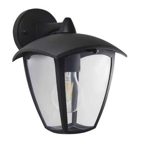 Outdoor wall mounted luminaire for E27 lamp, WENA, IP54, top side mount, black, ORO ORO10033 5902533190492