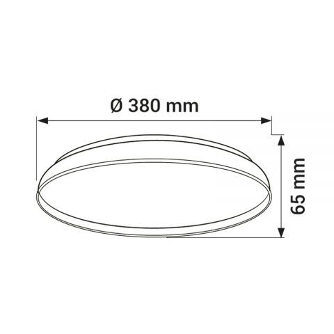 LED šviestuvas, paviršinio montavimo, 36W, 4000K neutraliai balta, 2160lm, juodu apvadu, ORO ORO26025 5902533195503