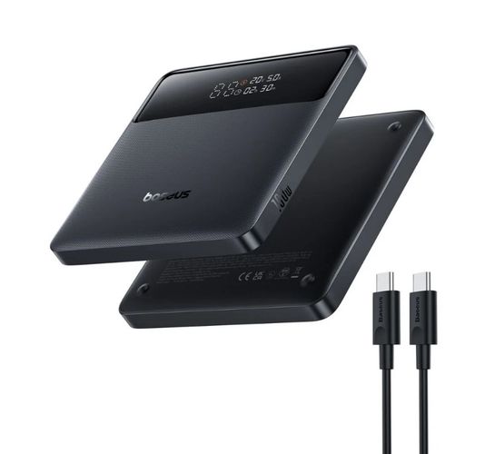 LiPo išorinis akumuliatorius (Powerbank) 20000mAh 100W 2xUSB + 2xUSB C Blade H1, juodas BASEUS P10021604123-00 6932172682446