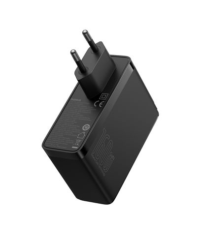 Sieninis įkroviklis GaN5 Pro 160W USB + 2xUSB-C QC4+ PD3.1 su USB-C 1m laidu, juodas P10110825113-00 6932172635046