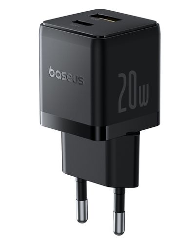 Wall Fast Charger Palm 20W USB + USB-C QC3.0 PD3.0 with USB-C Cable 1m, Black P10111608113-01