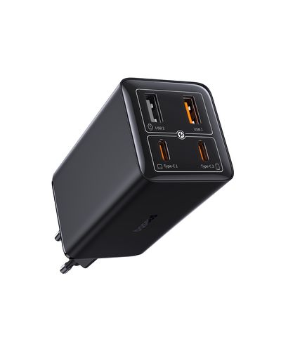 Wall Fast Charger GaN6 Pro 100W 2xUSB-A + 2xUSB-C QC PD with USB-C Cable 1m, Black P10162705112-00 6932172644505