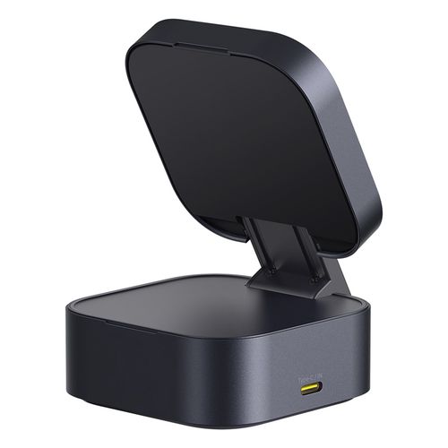 Belaidis magnetinis Qi2 įkroviklis PicoGo 15W su ištraukiamu 67W USB-C kabeliu, juodas P10276800123-00