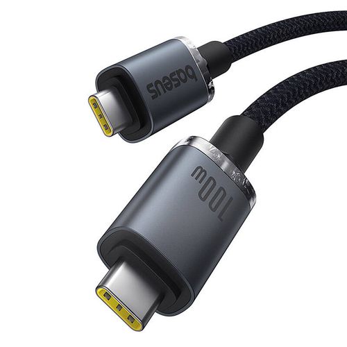 Cable USB C Male - USB C Male 1000W USB3.2, 20Gbps, 4K@60Hz 1.5m Crystal Shine BASEUS, Black P10318204111-00 6932172657994