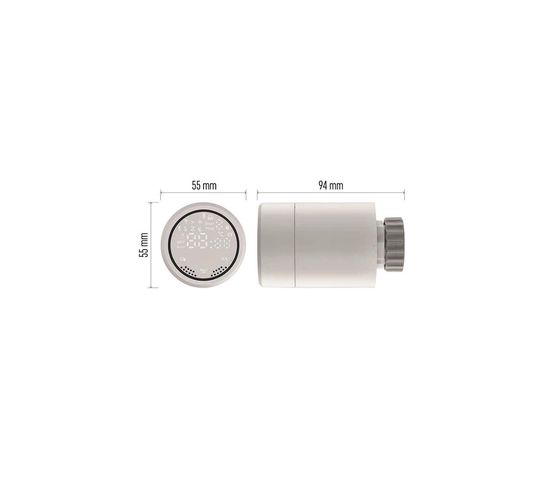 Smart radiator thermo valve, ZigBee, TUYA, with LCD indication, 2 x AA, EMOS P5630S 8592920117613