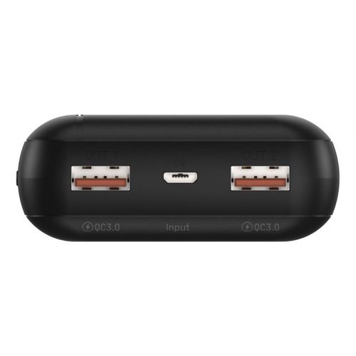 LiPo išorinis akumuliatorius (Powerbank) 20000mAh 20W 2xUSB + USB C QC3.0 PD juodas su microUSB kabeliu ANSMANN PB320PD 4013674187195