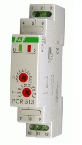 Таймер 0.1s-24d SPDT 10A DIN F&F RoHS PCR-513-UNI 5908312591375