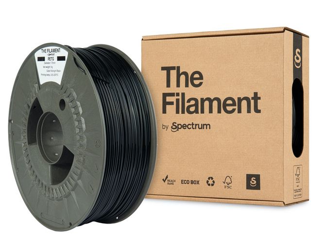 3D plastikas PET-G juodas (midnight black) 1kg The Filament by Spectrum PETG-mBLACK-1-TF 5905991405191