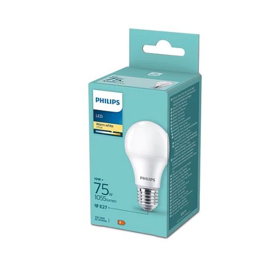 Лампа светодиодная E27 230V 7W (75W) A60 1055lm нейтральный белый 4000K, PHILIPS PHIL/253131 8720169253131